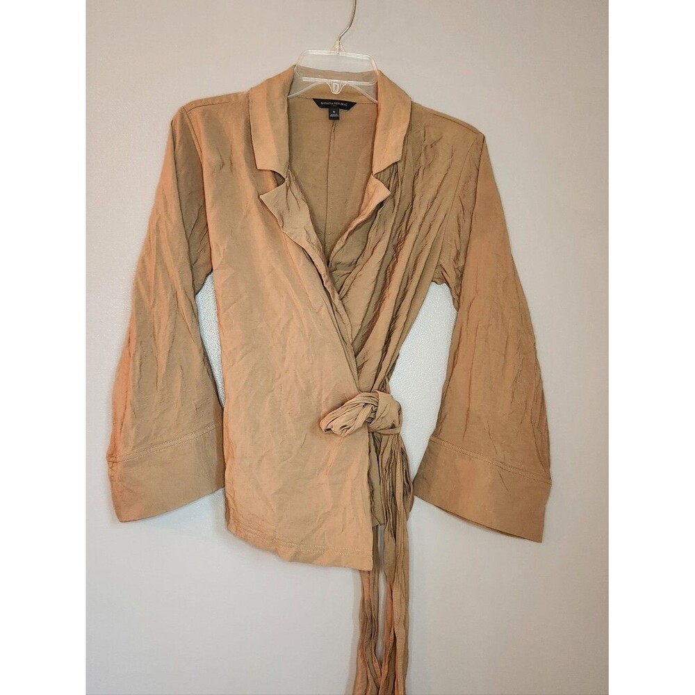 Banana Republic Light Brown Wrap Shirt Size Small